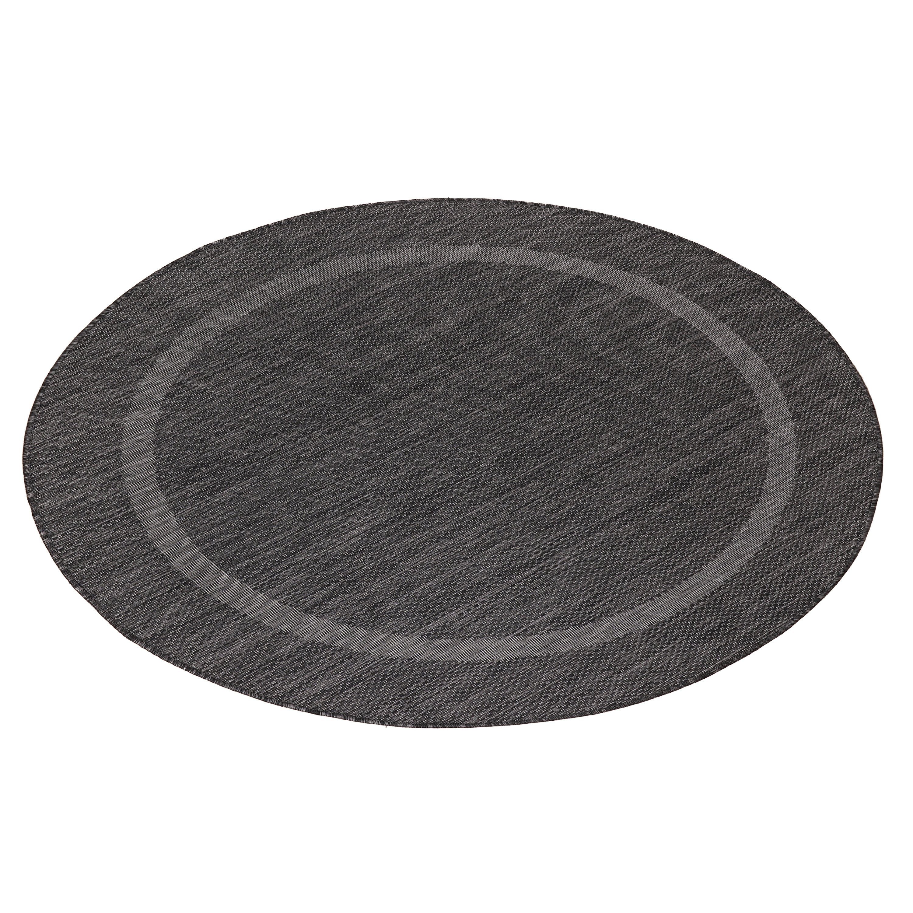 Teppiche, / und RELAX / 5 Pflegeleicht BLACK Höhe: geeignet 4311, mm, rund, In- Outdoorteppich Strapazierfähig Outdoor Ayyildiz