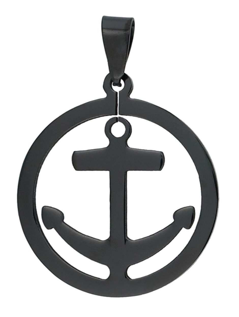 AKZENT Kettenanhänger "Nereus" Silber - Modern & Minimalistisch - Anker (Einzeln)