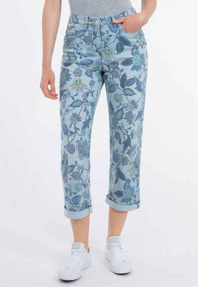 Recover Pants 7/8-Jeans ANTONIA mit Blumendruck