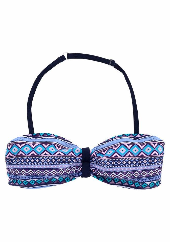 s.Oliver Bandeau-Bikini mit grafischem Druck