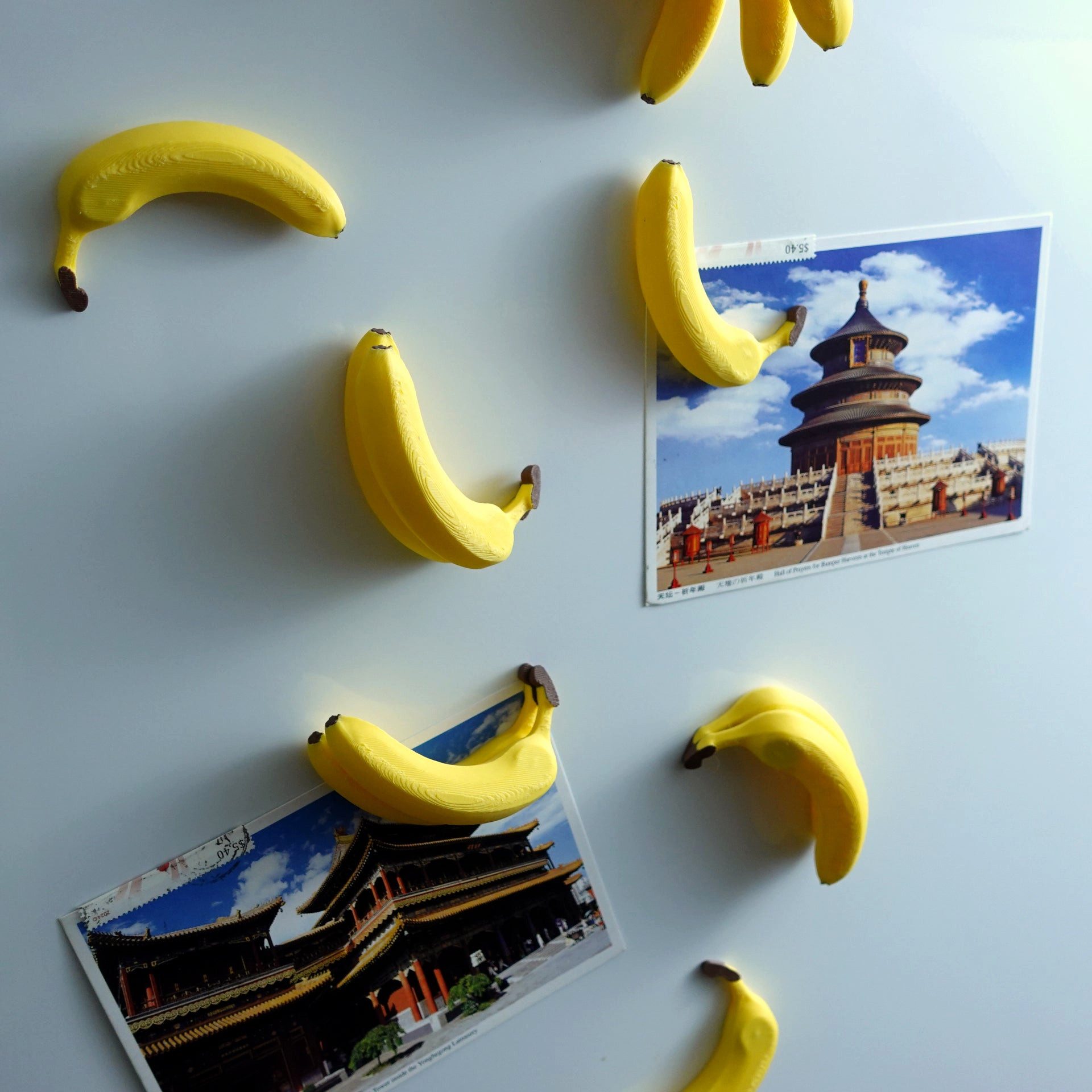 Roomberry Dekomagnet Bananen Kühlschrankmagnete, Magnettafel, Kühlschrank, Whiteboard, (Magnet-Set, 4-St., 4er-Set), Handgefertigt in Heidelberg