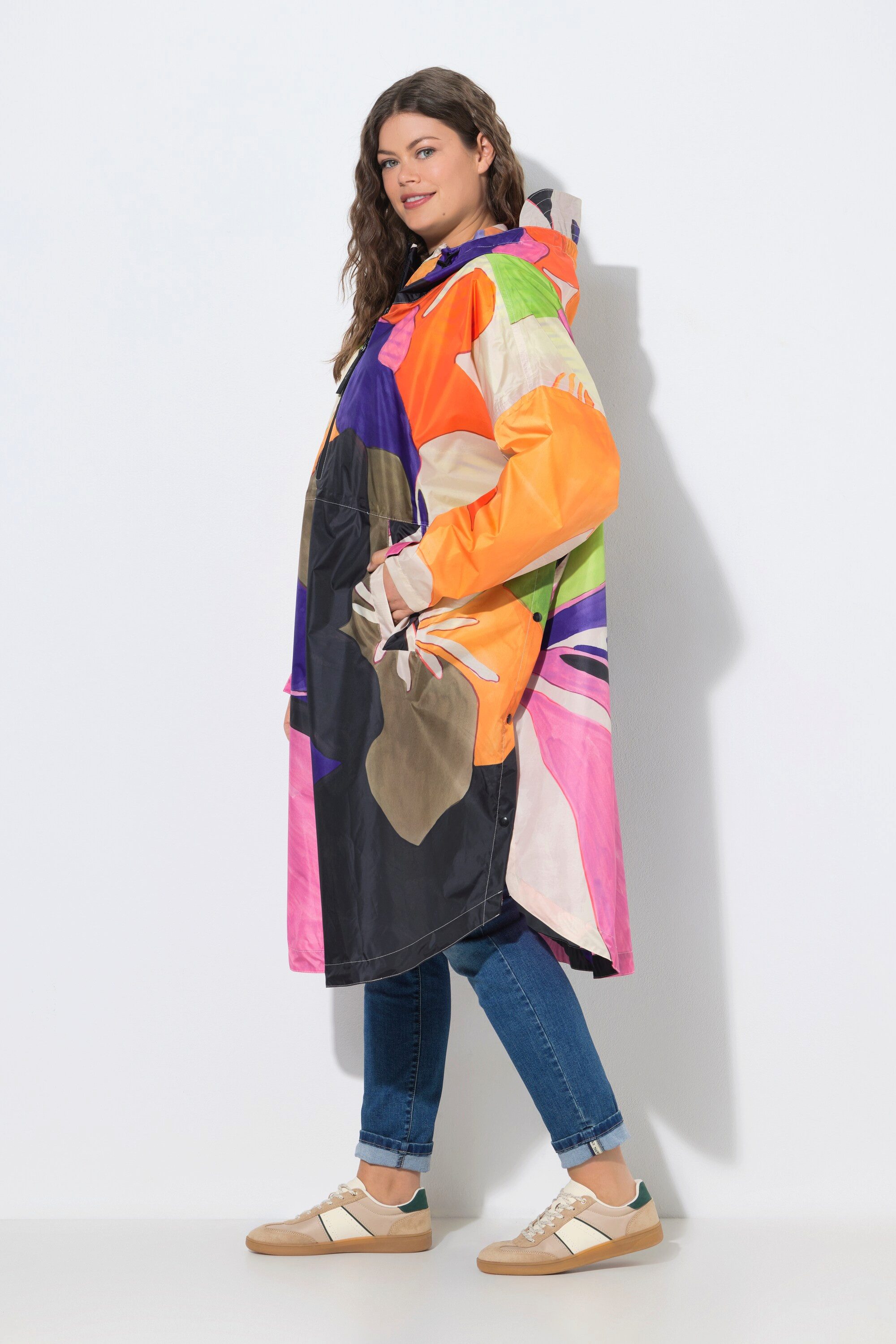 Laurasøn Funktionsjacke Funktions-Regencape Unisex Print Kapuze – Bild 4 von 4