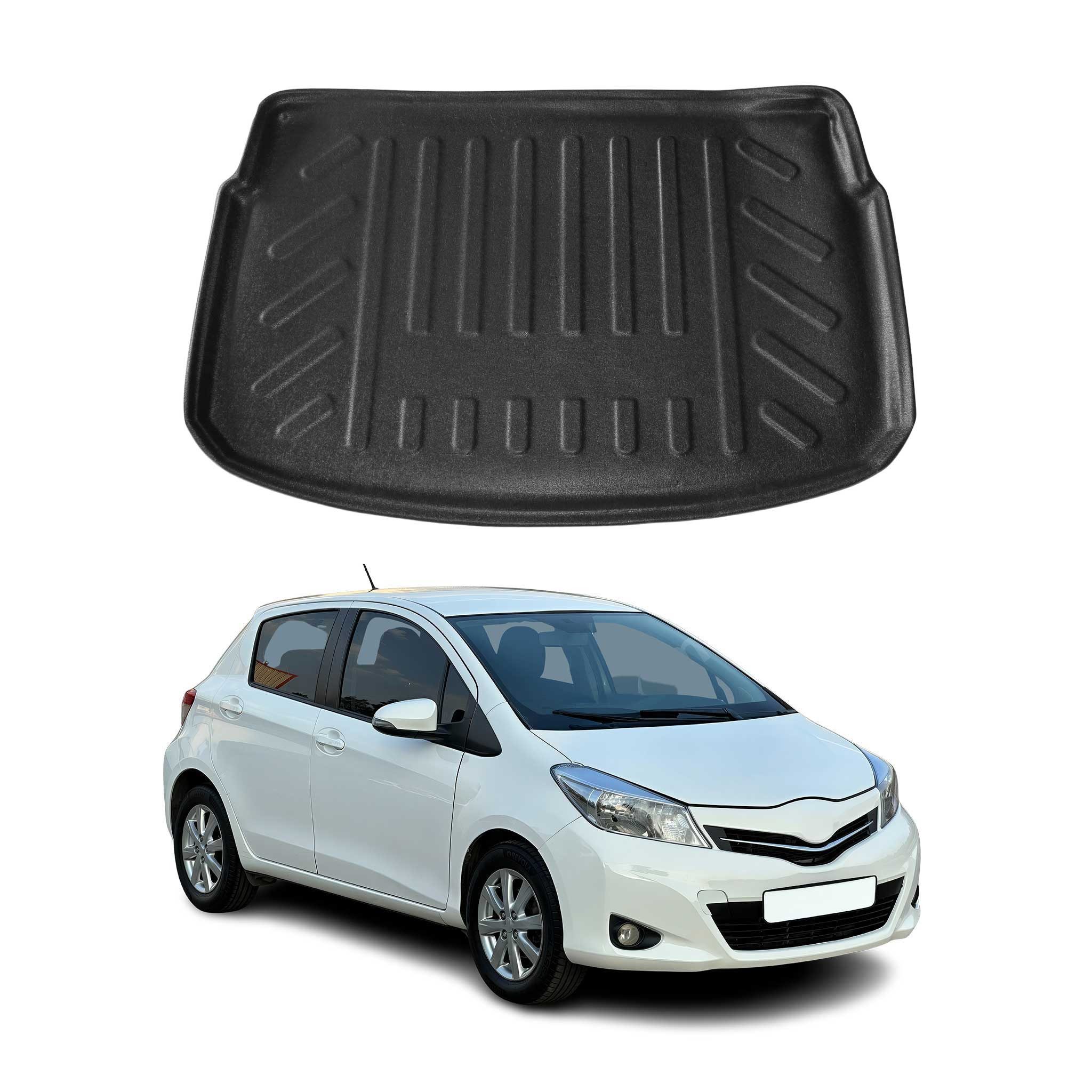 OMAC Kofferraummatte Kofferraumwanne für Toyota Yaris Schrägheck 2012-2020 5tür Gummi (1 St), für Toyota Yaris Schrägheck 2012-2020 5tür Toyota Yaris Schrägheck 2012-2020 5tür, Einfache Installation,Antirutsch,Leicht zu reinigen,Leichtgewicht