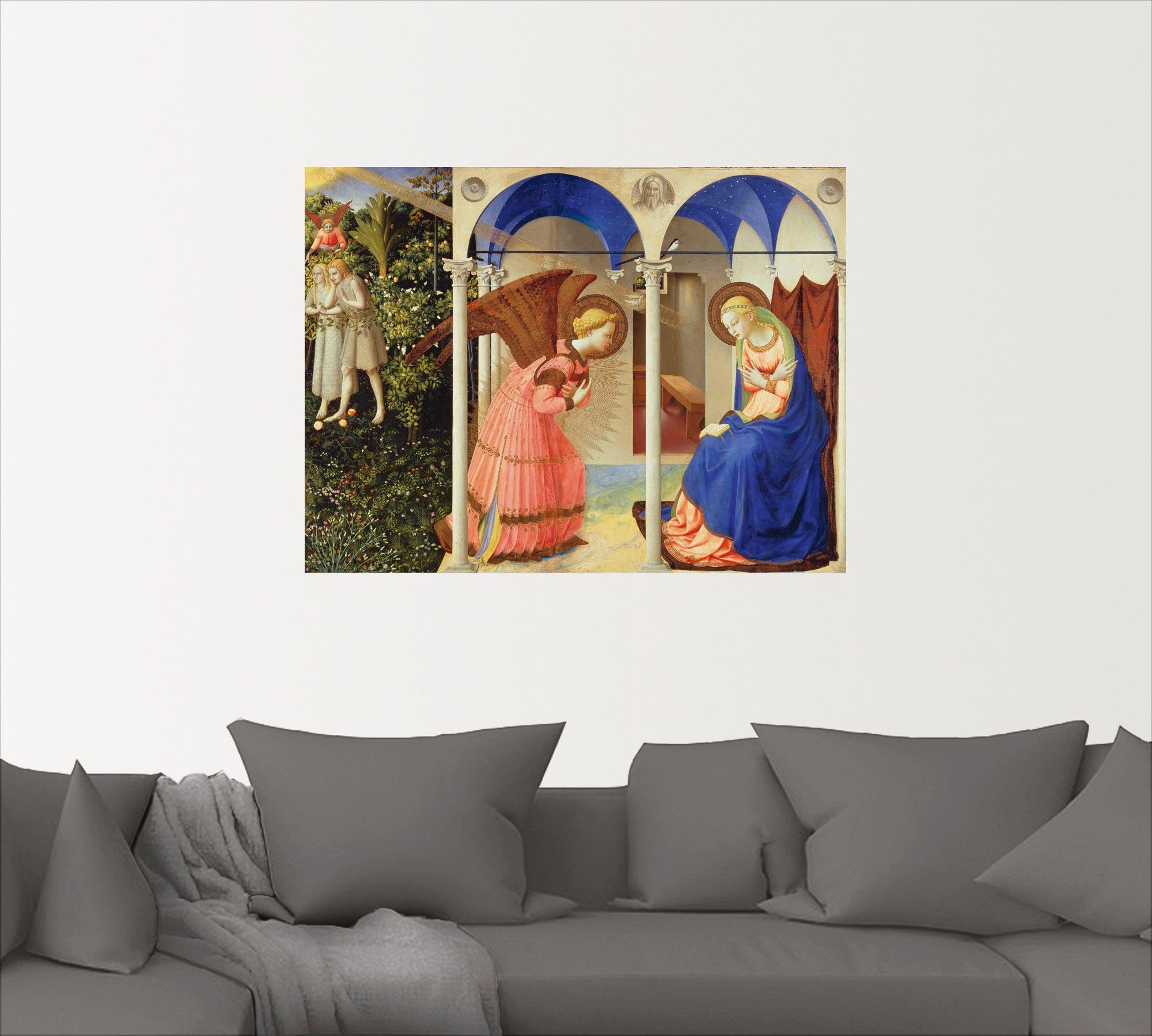 Wandbild in Maria, Leinwandbild, als St), Religion Größen an versch. Artland Wandaufkleber Verkündigung Poster oder (1