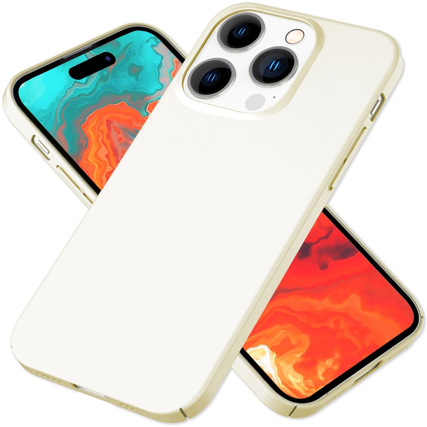 Nalia Smartphone-Hülle Apple iPhone 15 Pro 15,5 cm (6,1 Zoll), Ultra Dünne Hülle / Matt Hardcase / 0,5mm Slim-Fit / Anti-Fingerprint