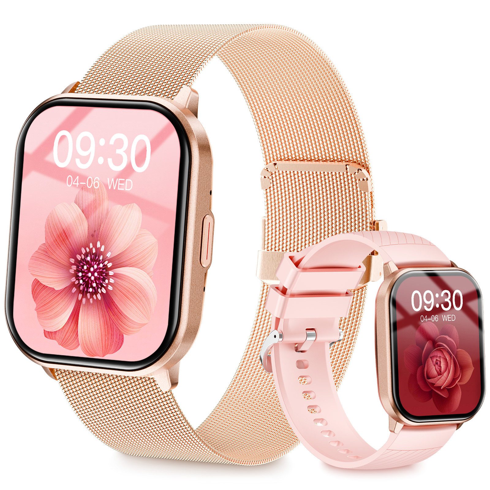 Yuede Smartwatch Damen Herren, Neueste Fitness Uhr mit Anruffunktion Smartwatch (1,83 Zoll), Fitness Tracker Armbanduhr mit Schrittzähler, Blutsauerstoff, Blutdruckmessung, Schlafüberwachung, AI Voice und SNS-Benachrichtigung etc., Bluetooth 5.3 Sportuhr, IP67 wasserdicht, unterstützt 120+ Sportmodi, verfügbar für Android 5.0+ / iOS 9.0+