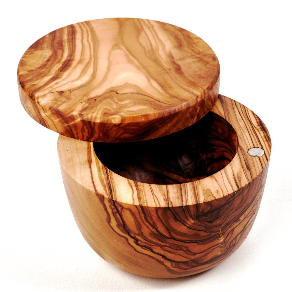 dasOlivenholzbrett Aufbewahrungsdose Dose mit Schwenkdeckel aus Olivenholz günstig online kaufen