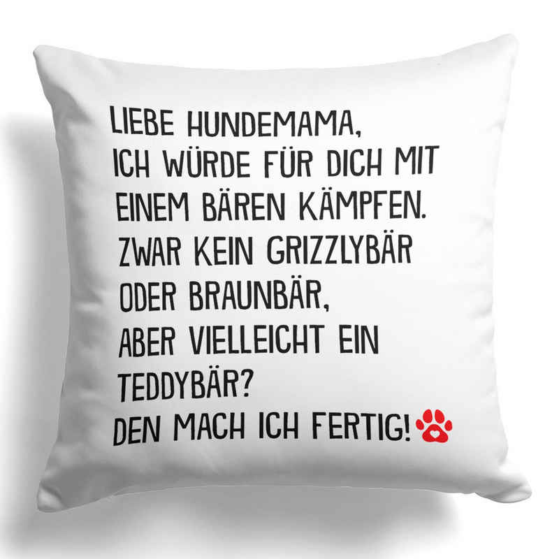 22Feels Dekokissen Hundemama Geschenk Frauchen Hund Deko Frauen Hundeliebe Couch Welpe, Deko mit Persönlichkeit