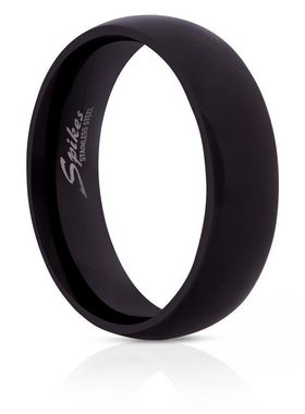 BUNGSA Fingerring Ring klassisch glänzend Schwarz aus Edelstahl Unisex (Ring, 1-tlg), Damen Herren