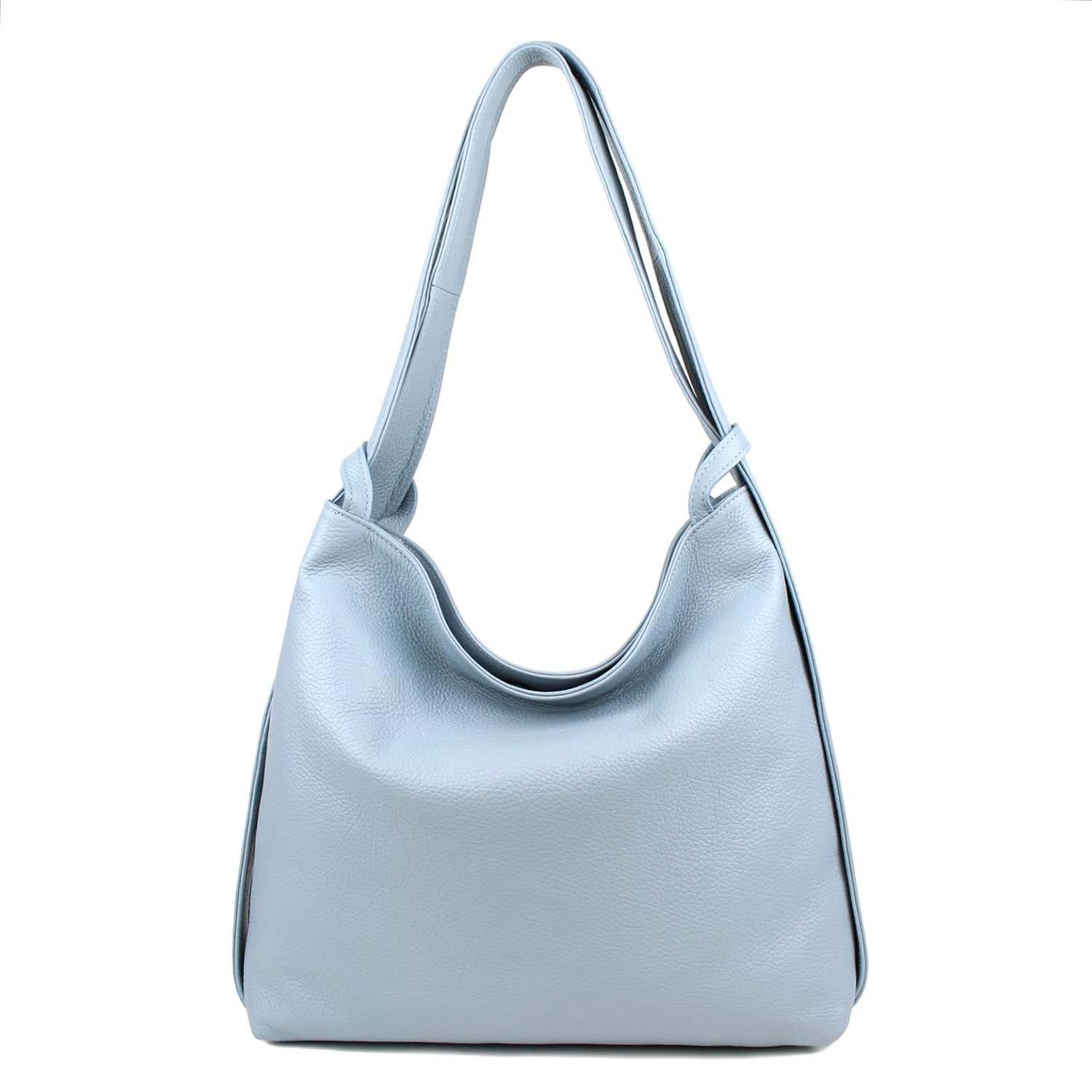 Hellblau (echtes Leder)