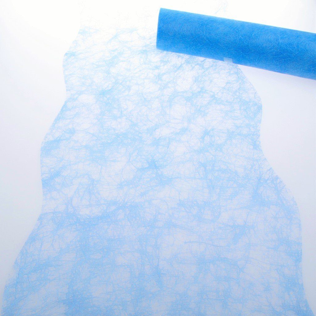 Deko AS Tischläufer Sizoflor Tischband Wellenschnitt hellblau ca. 25 cm Rolle 25 Meter 60W