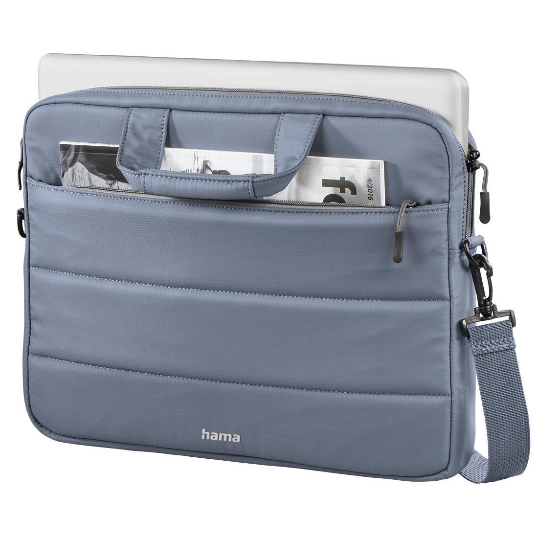 Hama Laptoptasche Notebook Tasche bis 44 cm (17,3 Zoll) aus Nylon, eleganter Look, Mit Tablet- und Dokumentenfach, Organizerstruktur und Trolleyband