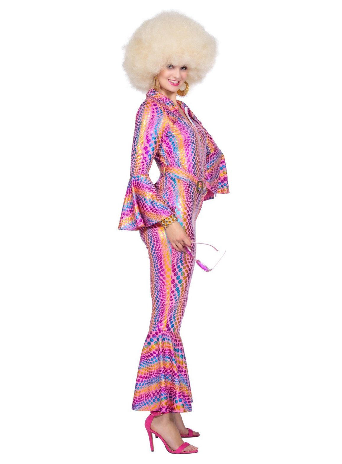 Metamorph Kostüm Dancing Queen Disco Suit, Hautenger Overall mit Glanz und günstig online kaufen