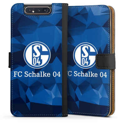 DeinDesign Handyhülle Muster Schalke 04 Camo, Samsung Galaxy A80 Hülle Handy Flip Case Wallet Cover
