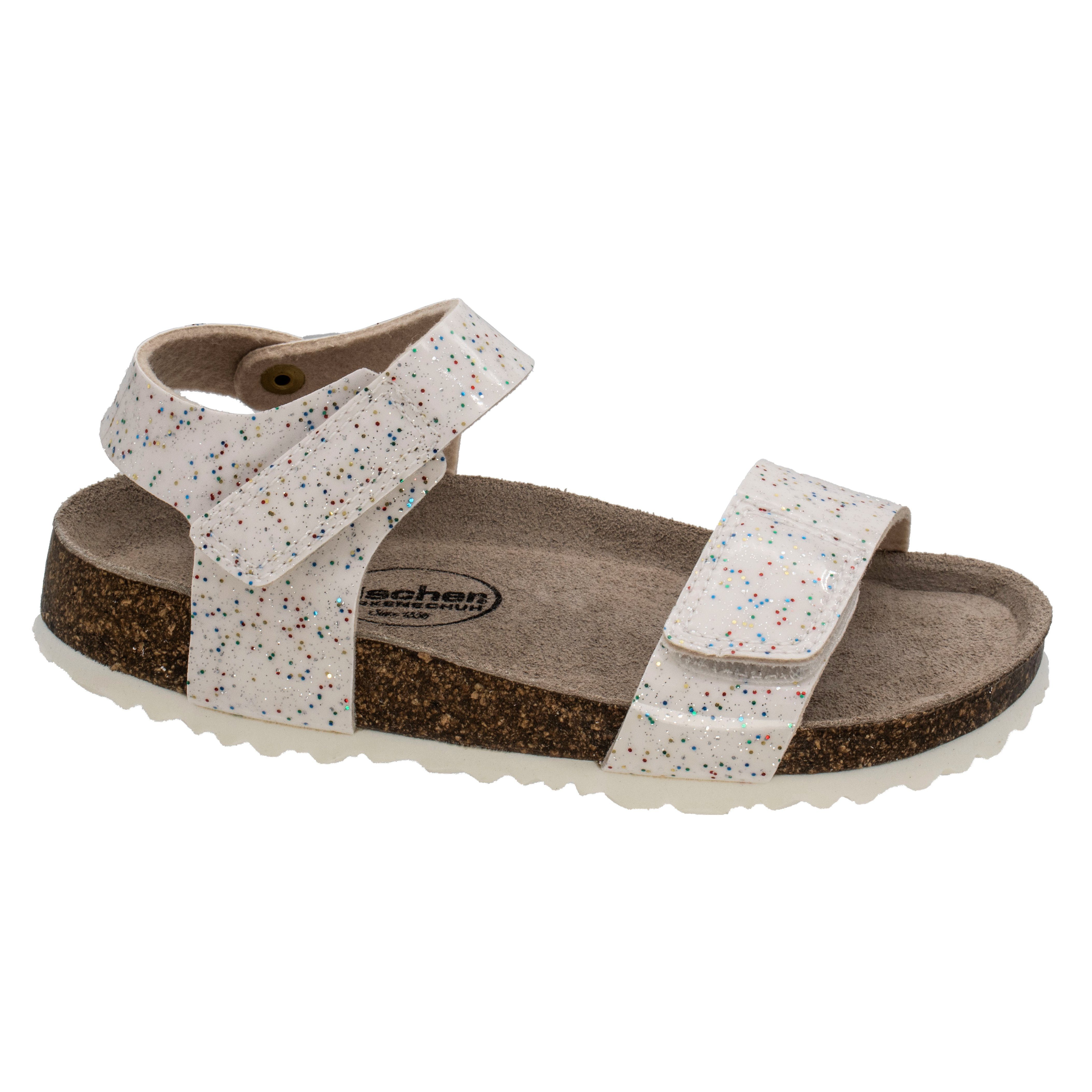 Fischer-Markenschuh Hawaii Sandalette aus Vegano (Lederimitat), Fleecefutter, gepolstertes Lederfußbett
