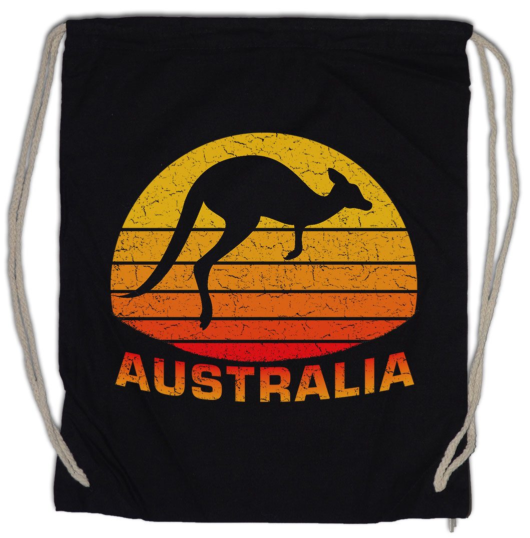 Urban Backwoods Turnbeutel Kangaroo Australia Turnbeutel Australien Down Under Sydney Outback (1-tlg), Backpacker Känguru Tasmanien