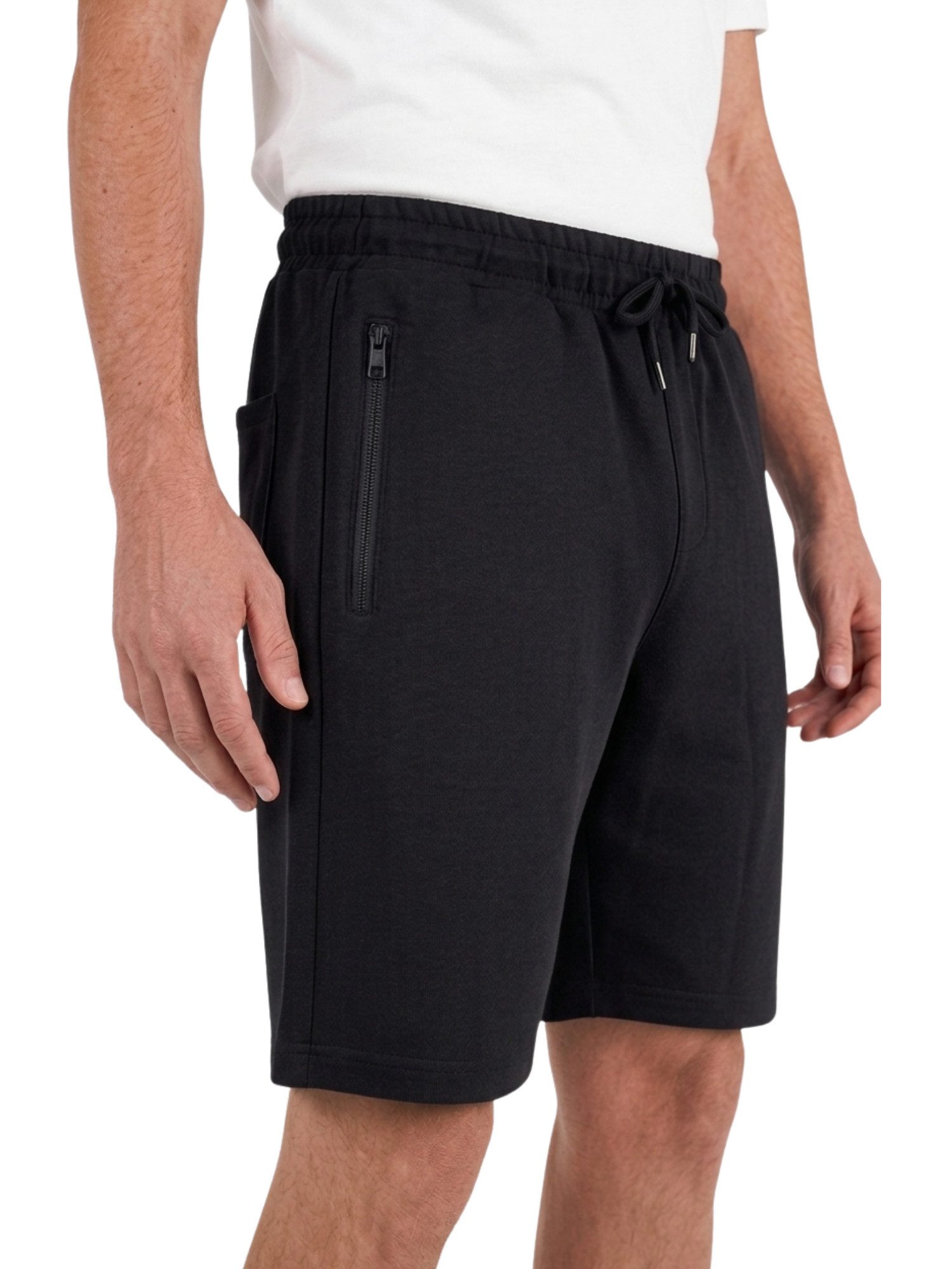 COMEOR Sweatshorts Herren Sportshorts Kurz mit Reißverschluss Laufshorts Bermuda Mit Reißverschlusstaschen