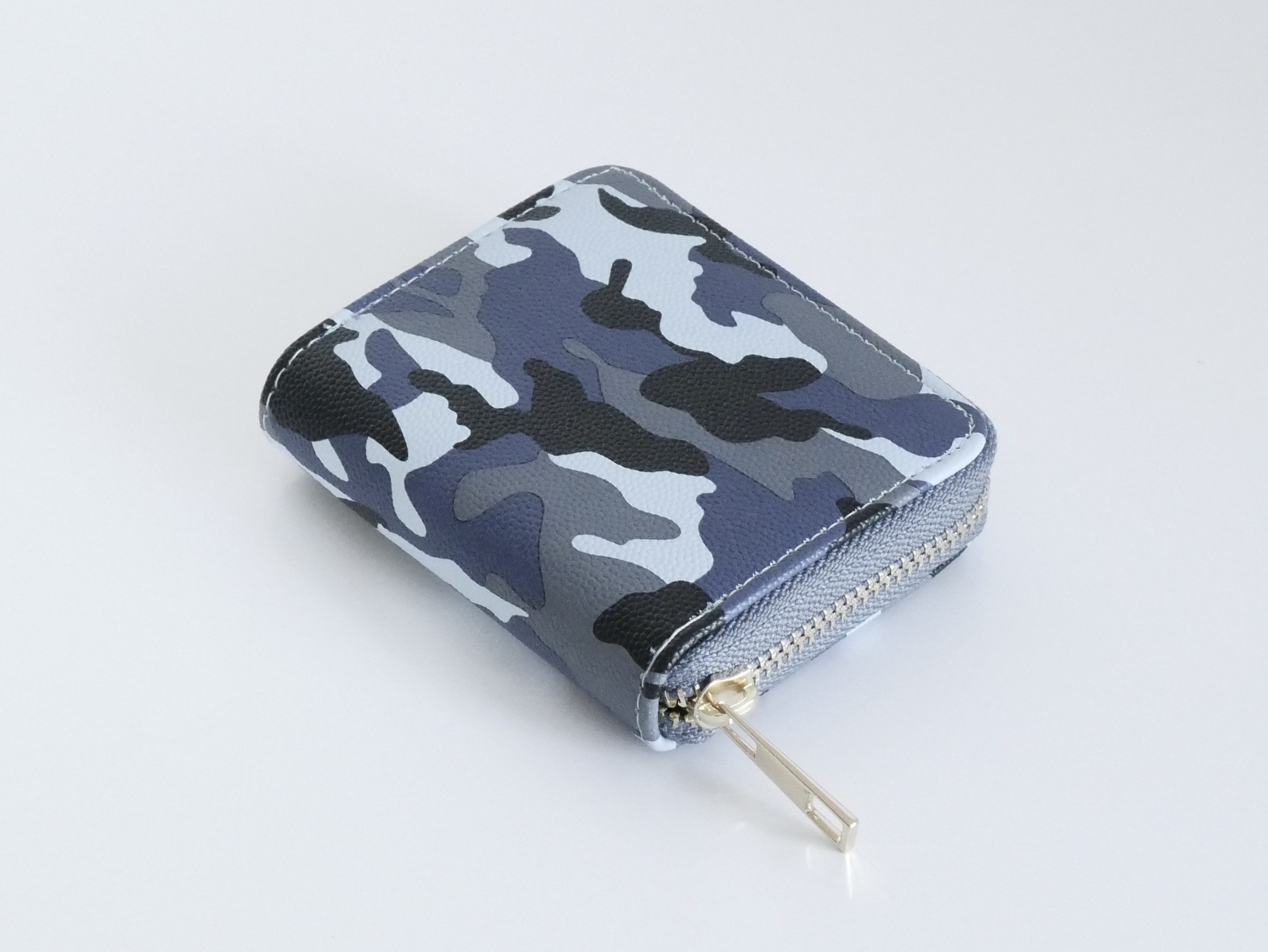 GlücksNugget Geldbörse Jungen Geldbörse Camouflage blau – robuste Kinderbörse