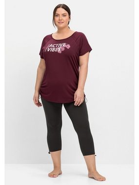 Sheego T-Shirt Große Größen mit raffiniertem Rückenteil, atmungsaktiv