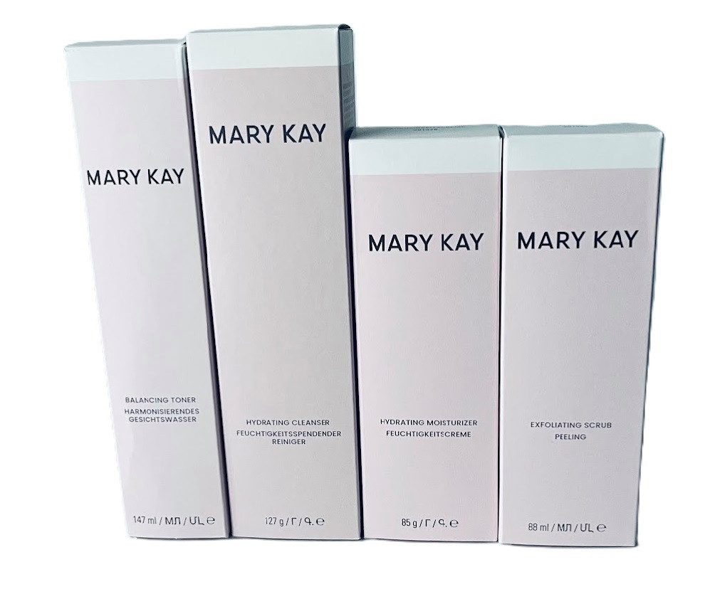 Mary Kay Hautpflege-Set Skin Care Hydrating Basis Set 4 tlg Cleanser,Moisturizer,Toner,Scrub
