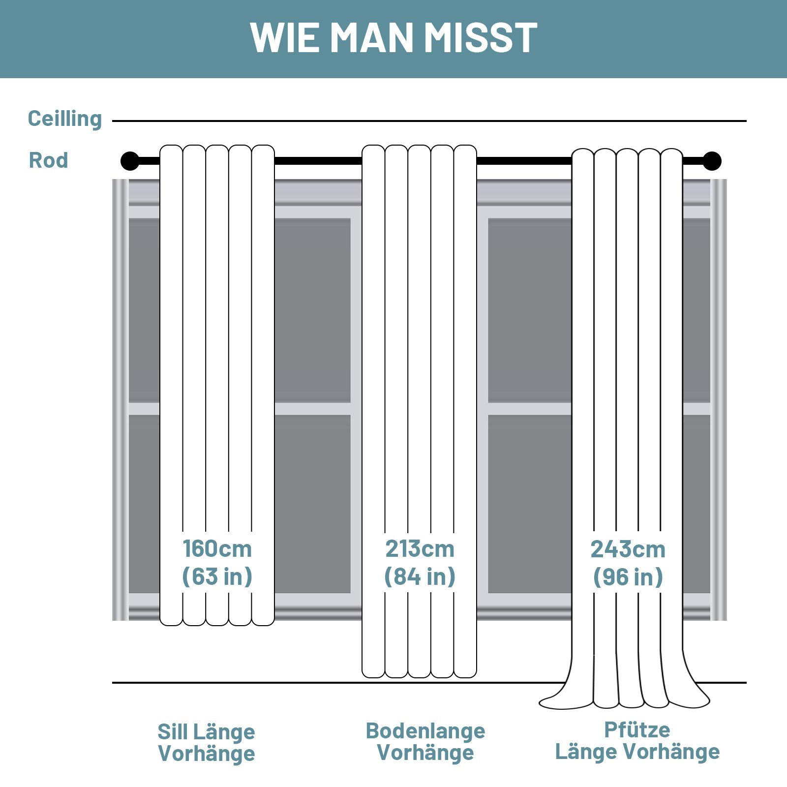 Verdunkelungsvorhang Türvorhang 2 St.,Verdunkelungsleinen 132x160cm,132x213cm,132x244cm Ösen BTTO, Grau-Weiß Vorhang,Thermovorhänge,Blickdicht