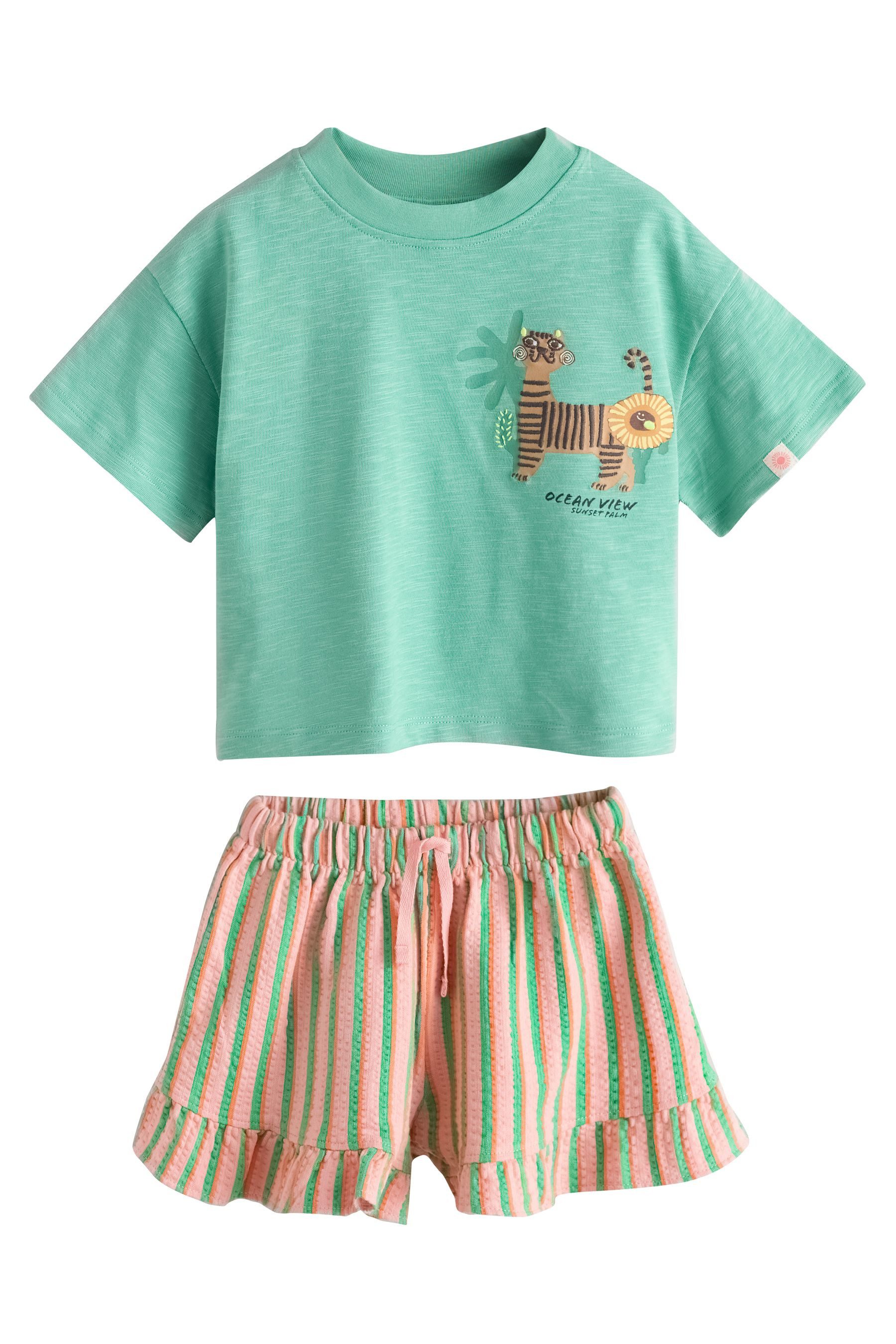 T-Shirt & Shorts Kurzärmeliges T-Shirt und Shorts im Set
