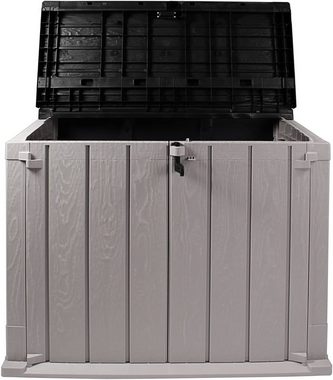 ONDIS24 Gartenbox Mülltonnenbox Storer Light XL Gerätebox abschließbar, für 2 Mülltonnen (1330 Liter) robust, wetterfest, belastbar