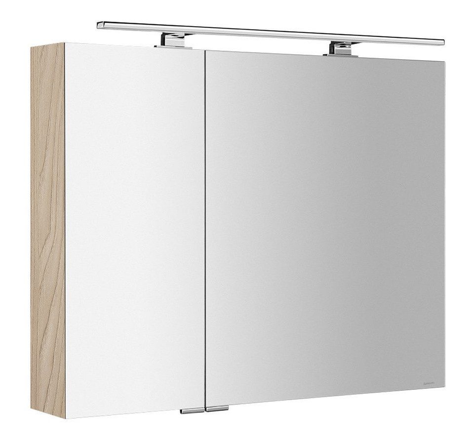 Sapho Spiegelschrank MIRRÓ Spiegelschrank mit LED Beleuchtung, 90x70x16cm, Ulme Bardini Sapho-MC090-0013
