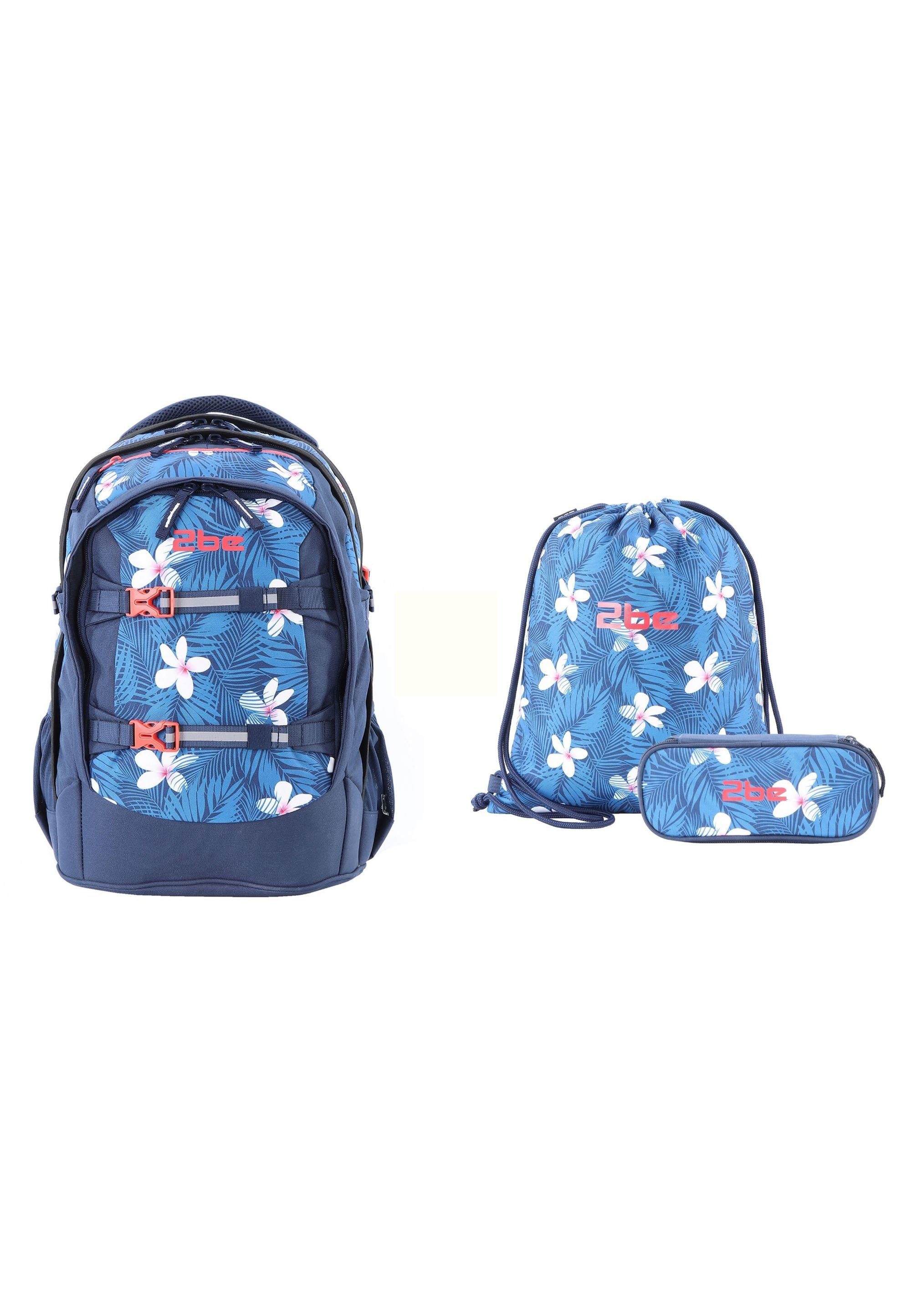 2be Schulrucksack Blue, Turnbeutel mit Federmäppchen und