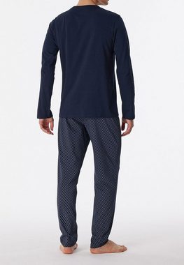 Schiesser Pyjama Comfort Fit (Set, 2 tlg) gestreift, 100% Baumwolle