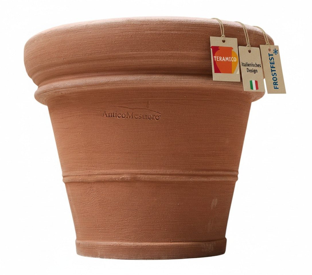 Teramico Blumentopf Pflanzgefäß Terrakotta "Doppio Bordo" Ø 30cm frostfest (1 St), Frostfest, UV-Fest. € 37,99