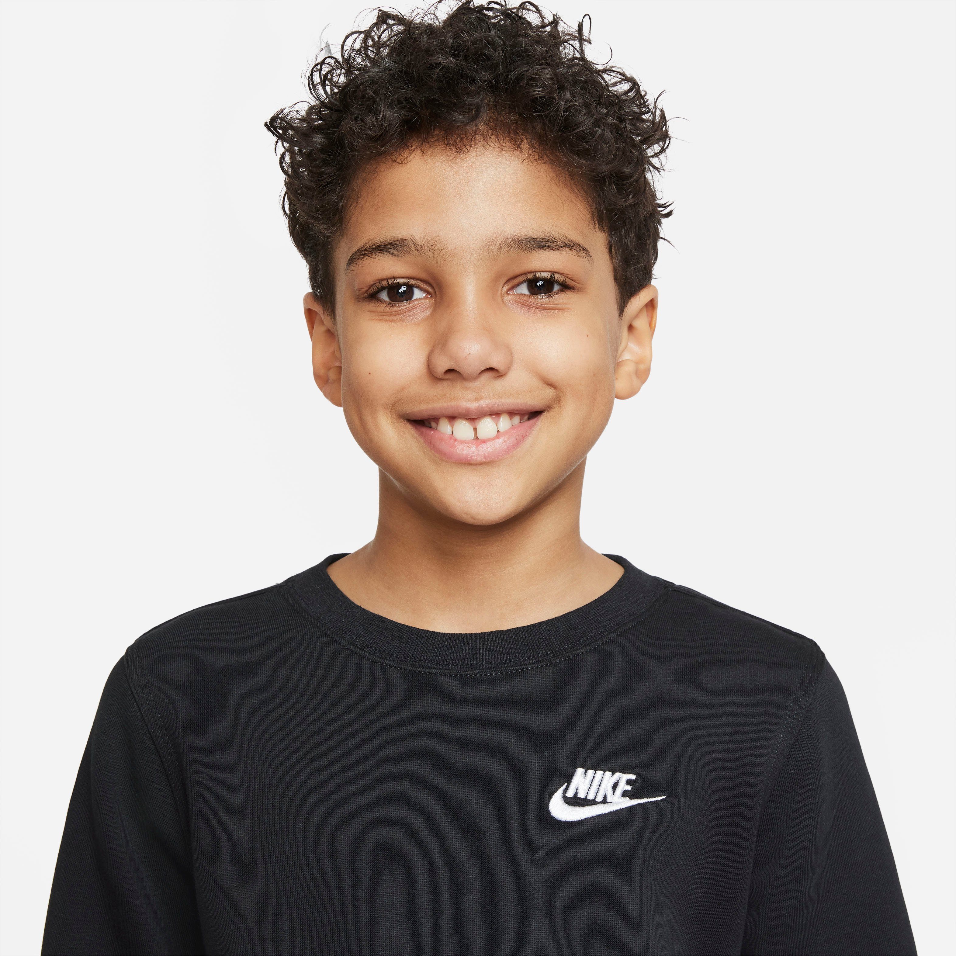 Big Kids Sportswear Sweatshirt BLACK/WHITE Club Nike Sweatshirt