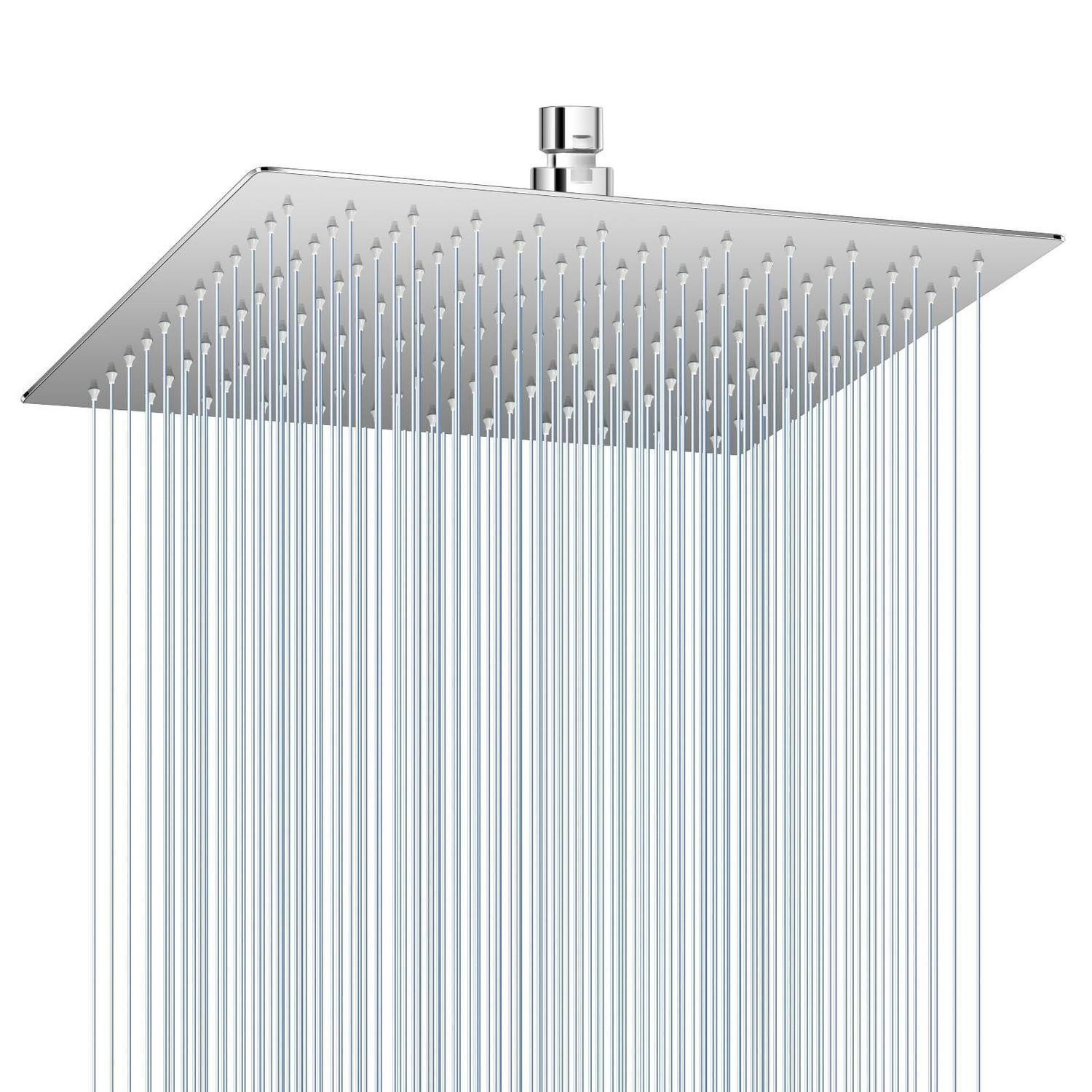 LuxusKollektion Regenduschkopf Duschkopf Regendusche 30cm Edelstahl 304 144 30CM A-poliertes Chrom