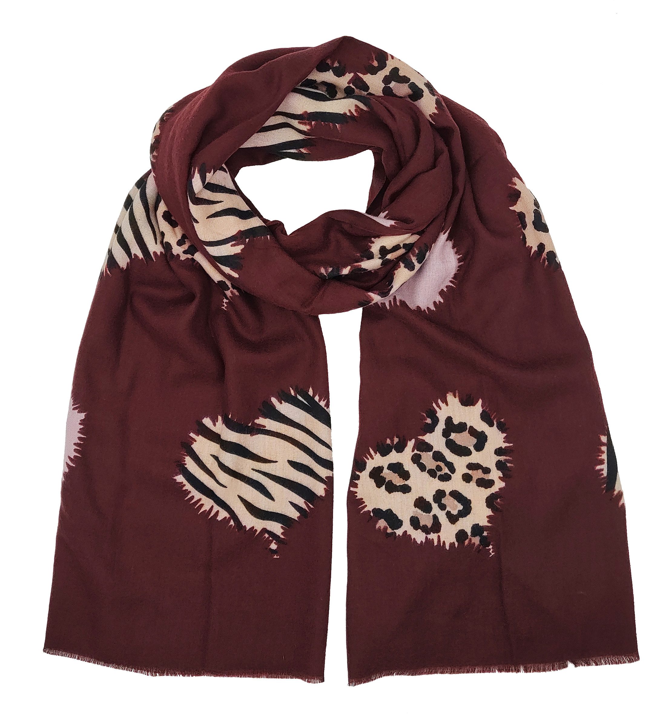 Cassandra Accessoires Schal "Animal-Hearts", mit Herzmuster günstig online kaufen