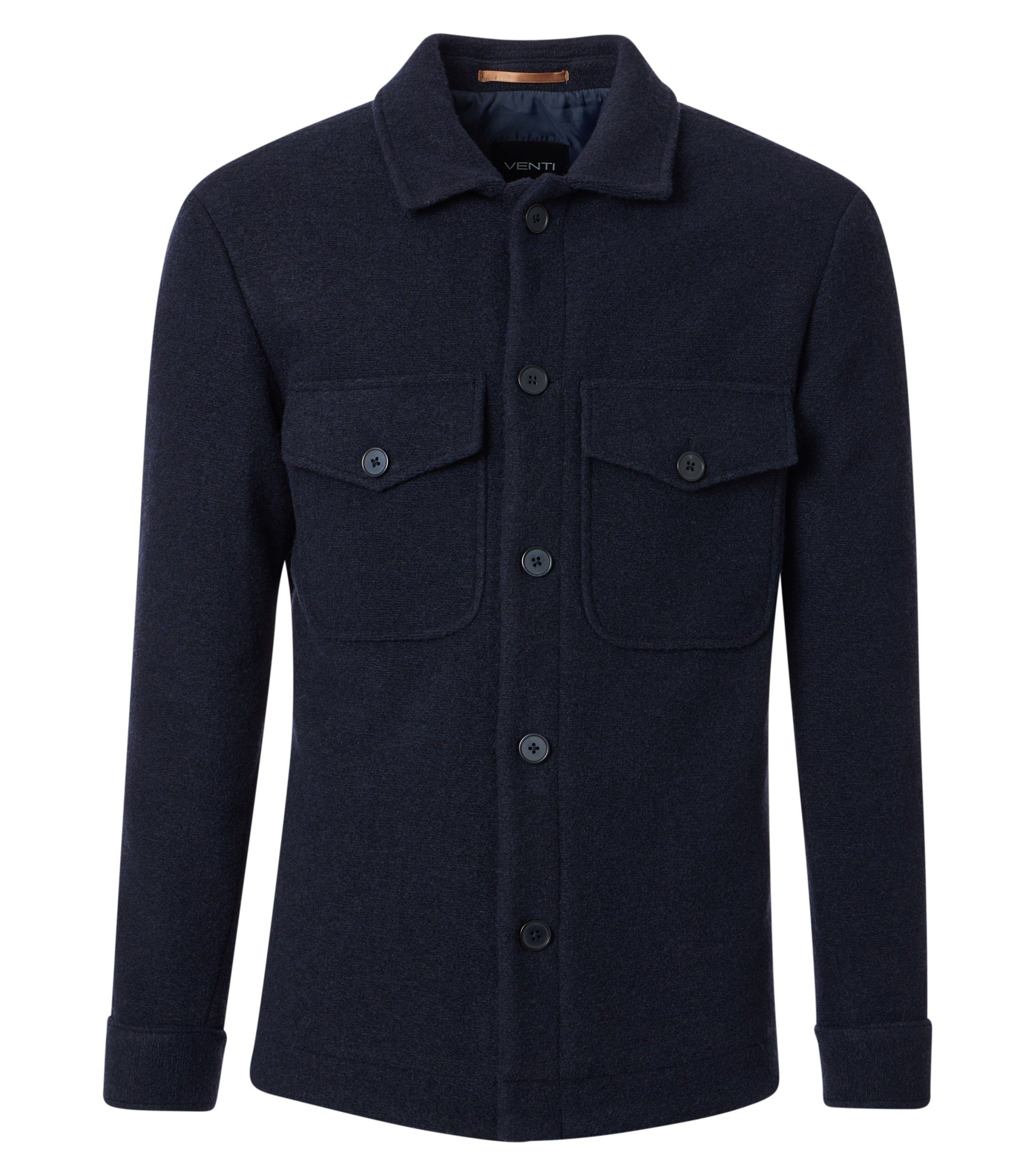 Langarmhemd VENTI Hemdjacke uni
