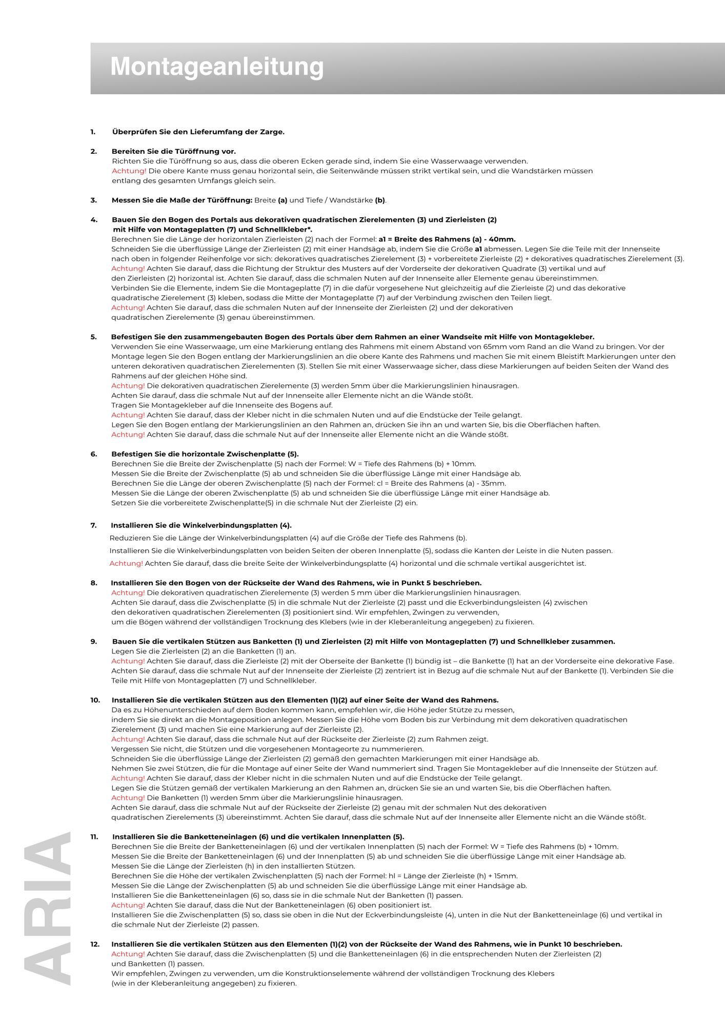 Hexim Decken-Rosette (Zarge weiß Türrahmen – Durchgangszarge Selbstmontage Türzarge Durchgangsfutter laminiert (Aria) – Dufu, Türumrandung, Komplettset offene T – Bild 5 von 5