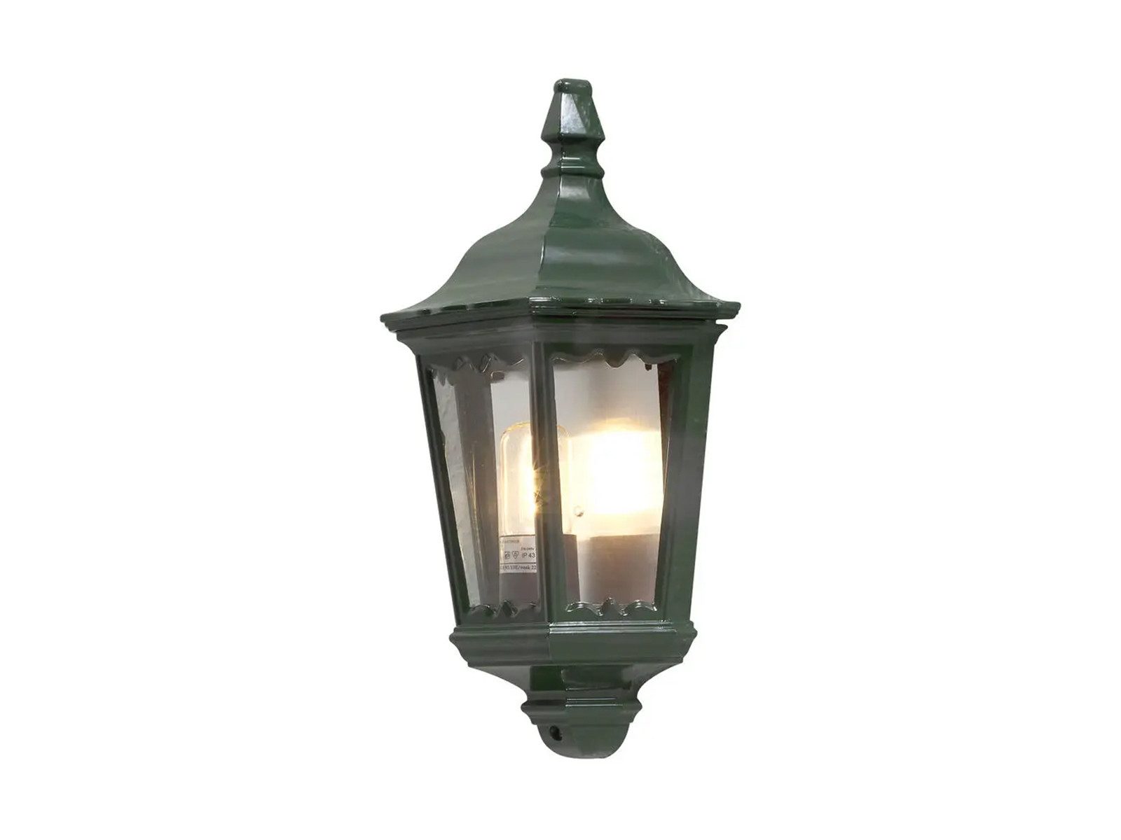 KONSTSMIDE LED Außen-Wandleuchte antike Wand-Laterne, Höhe 44,5cm, LED wechselbar, Warmweiß, Außenleuchte Halbschale zur Fassadenbeleuchtung inkl. E27 Leuchtmittel