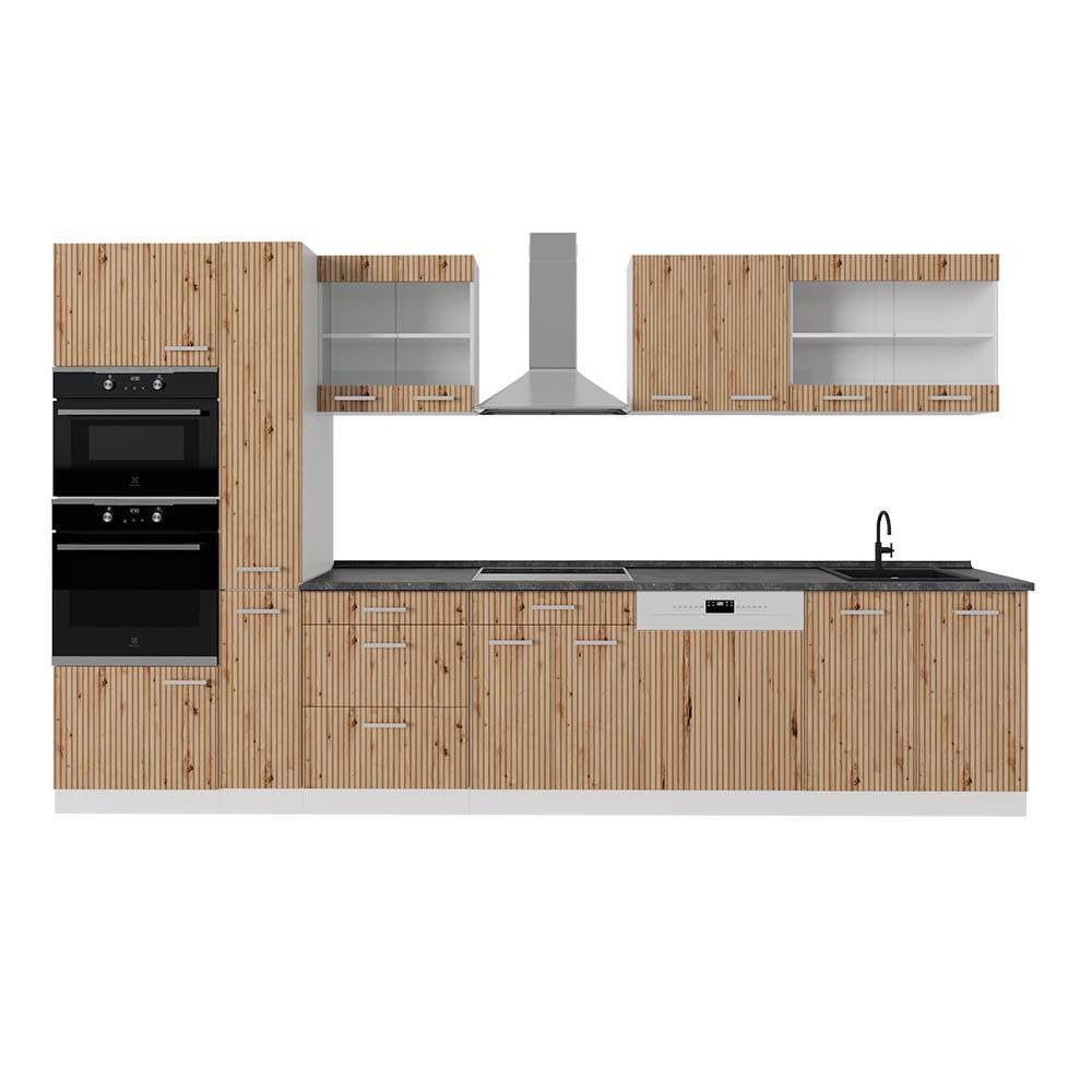 Vicco Küchenzeile R-Line, Artisan Eiche/Weiß, 350 günstig online kaufen