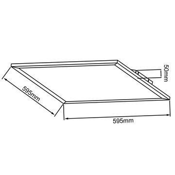 Brilliant Deckenleuchte Buffi, 4000K, Lampe Buffi LED Deckenaufbau-Paneel 60x60cm weiß/kaltweiß 1x 40W LED