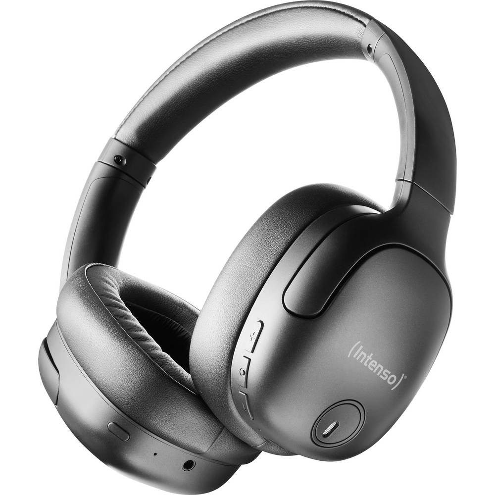 Intenso Over-Ear O400HA black Over Ear Kopfhörer Bluetooth® Stereo Schwarz Kopfhörer (Faltbar)