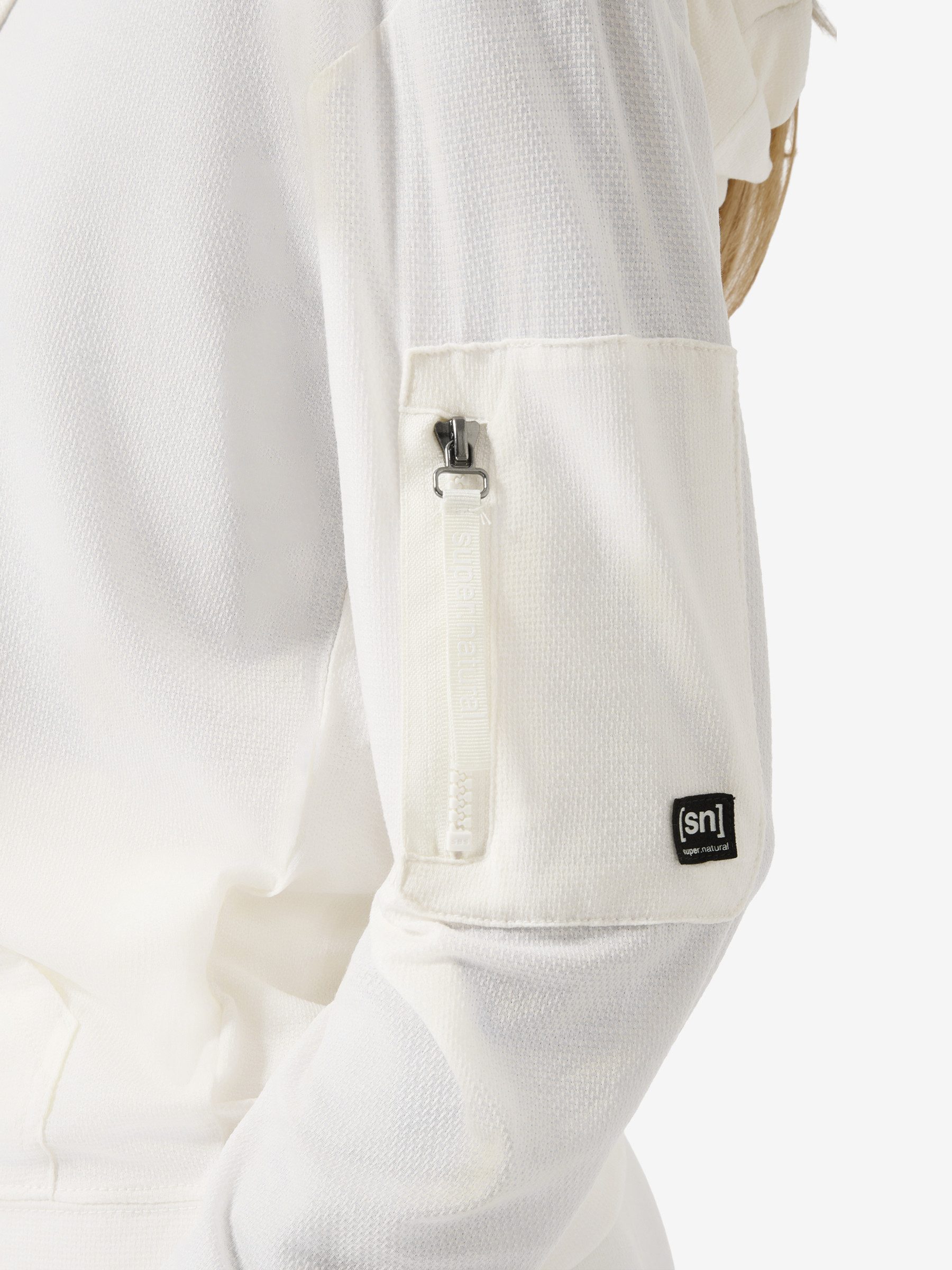 SUPER.NATURAL Hoodie für Damen,Merino W AIR HOODIE Sehr leicht und extra atmungsaktiv