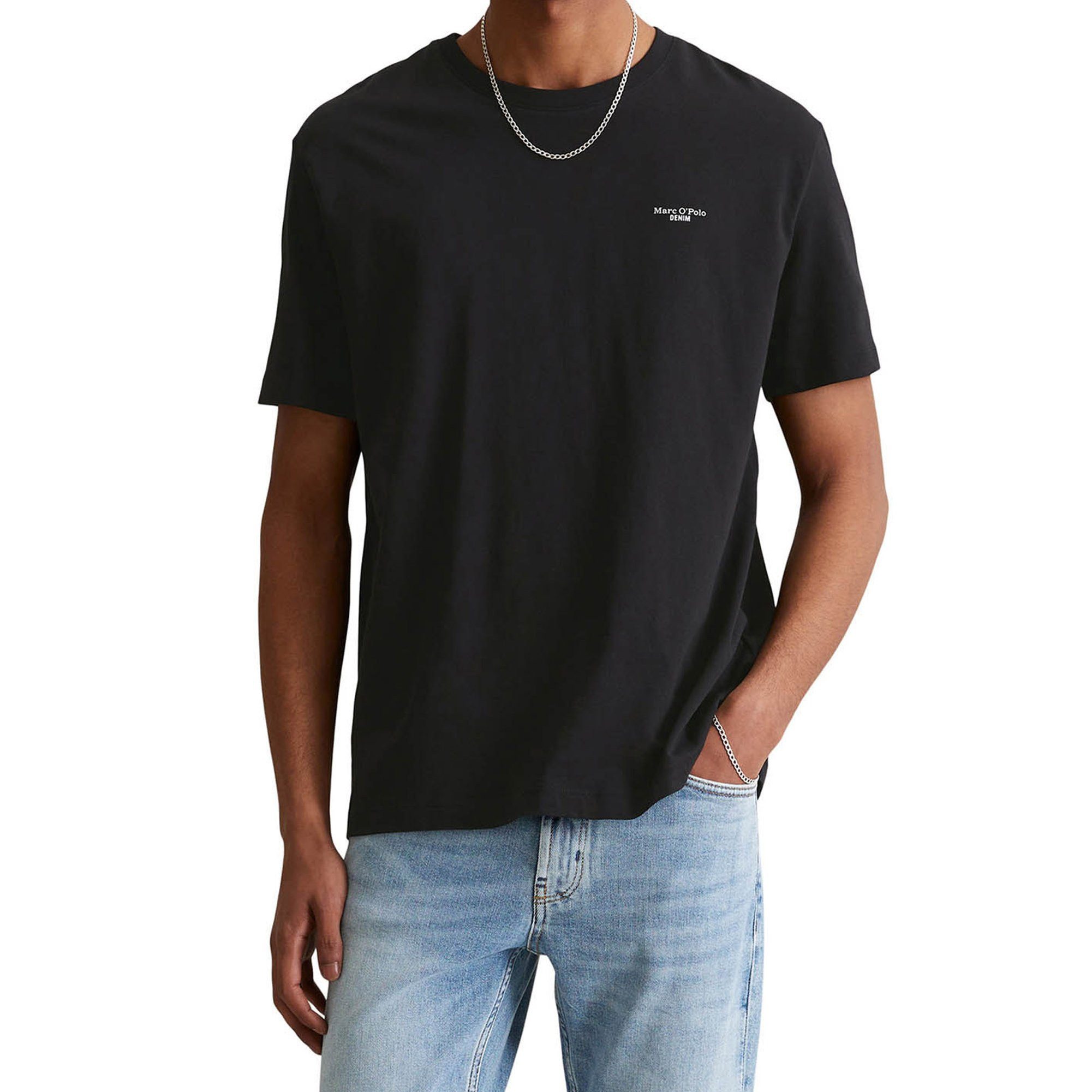 Marc O'Polo DENIM T-Shirt Herren T-Shirt 1er Pack Baumwolle (Packung, 1er Pack)
