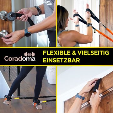 Coradoma Trainingsband Widerstandsbänder Set, Resistance Bands, Klimmzugband Fitnessbänder, mit Türanker und Handgriffen