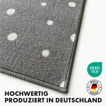 Kinderteppich Teppichläufer Dots&Stars, Robust und Pflegeleicht, Karat, In zwei Designs