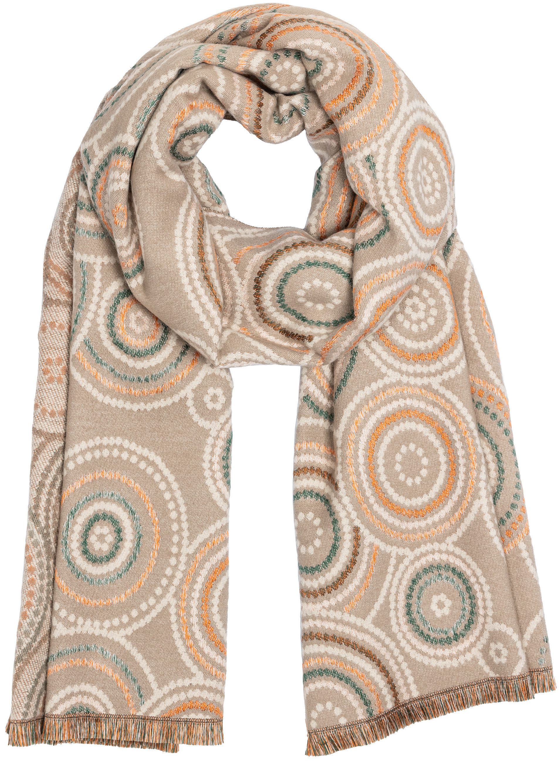 Modeschal SC524 Damen warmer XXL Winter Schal mit klassischem Paisley Muster
