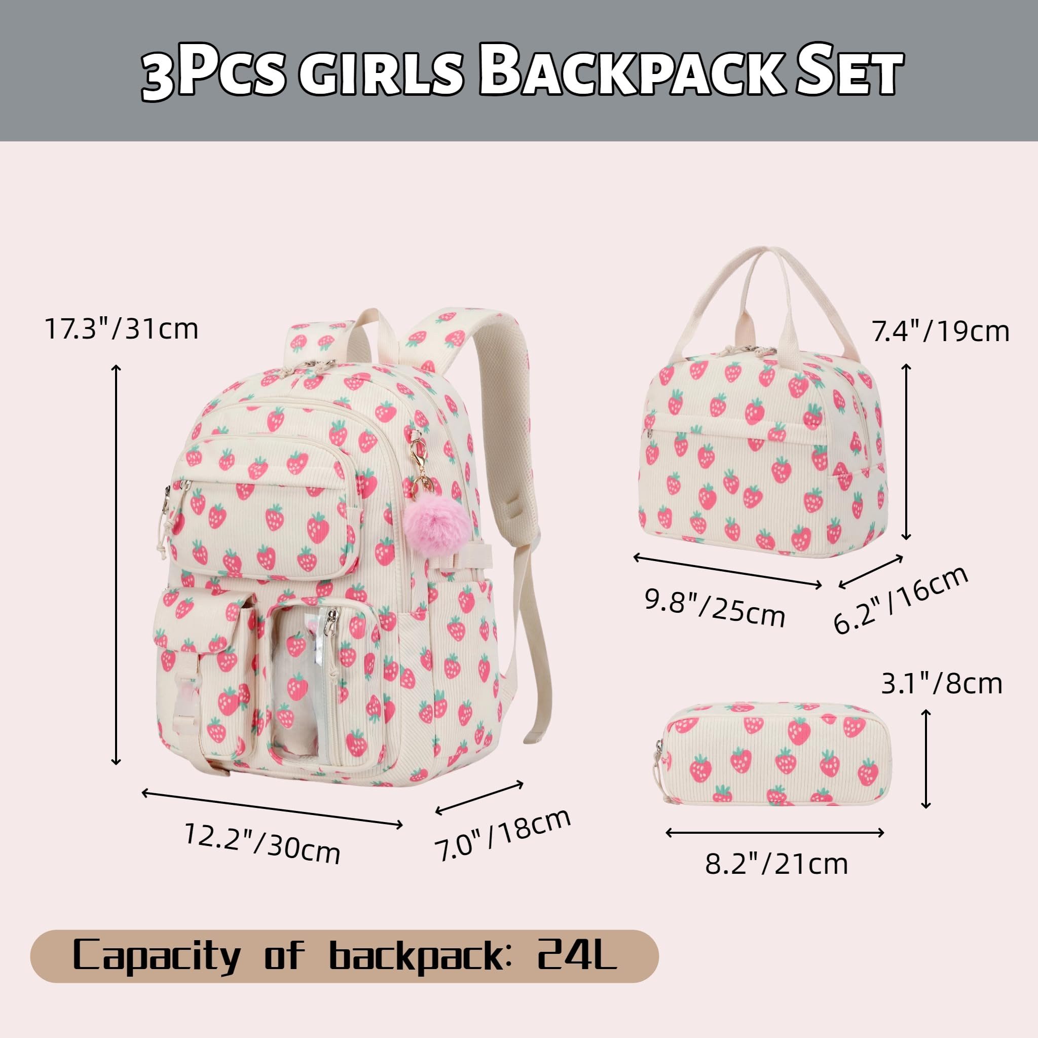 MOPUEA Schulrucksack Schulrucksack Set 3-tlg Wasserabweisend Ergonomisch mit Viele Fächer (3-teiliges Schulrucksack-Set für Schule, Freizeit und Reisen, 3-teili – Bild 4 von 5