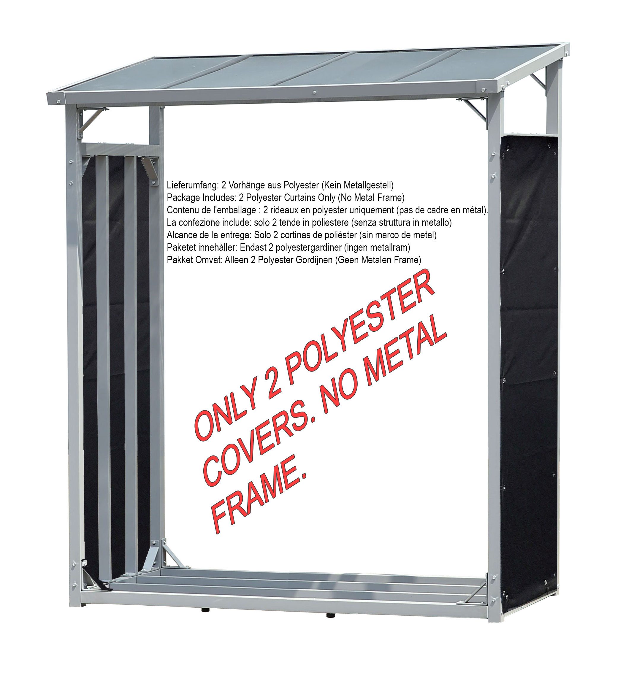 Quick Star Kaminholzregal Wetterschutz 66x108cm für Kaminholzregal 70x145cm günstig online kaufen