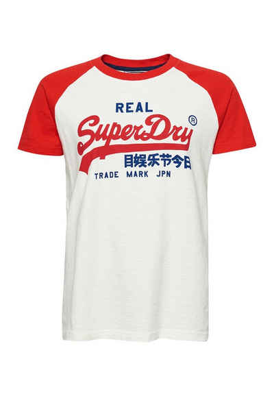 Superdry T-Shirt Superdry Damen T-Shirt VINTAGE LOGO HERITAGE TEE Winter White