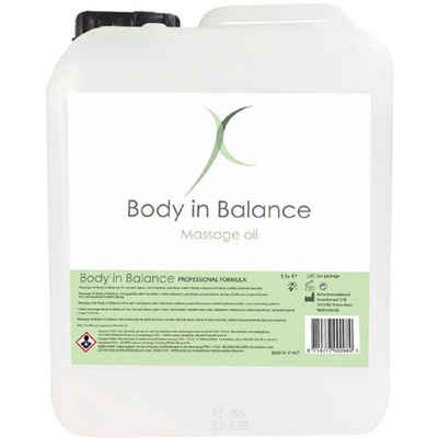 Body in Balance Gleit- & Massageöl »Asha «Body in Balance» neutrales Massageöl für ein ausgiebiges Verwöhnprogramm«, Kanister mit 5 L, geruchsloses Massage Öl ohne Parfüm und Zusatzstoffe, auch für professionelle Massage geeignet
