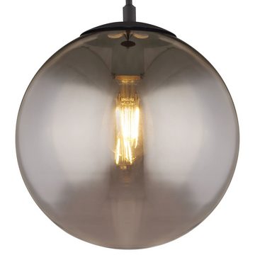 etc-shop LED Pendelleuchte, Leuchtmittel inklusive, Warmweiß, Kugel Design Decken Pendel Leuchte Filament rauch Wohn